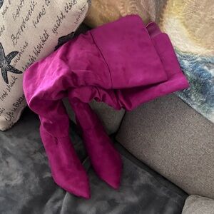 Jessica Simpson Fuchsia Over-the-Knee Pointed-Toe Boots